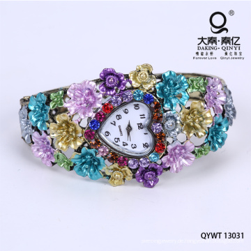 Die schöne Blumen Legierung Armband Nickel Free Watch